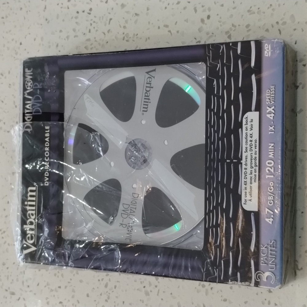 Verbatim Digital Movie DVD-R 3 Pack - 4.7GB/120 min 1x-4x Speed